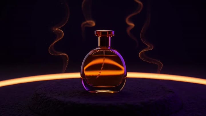 Amber light. A product in focus.